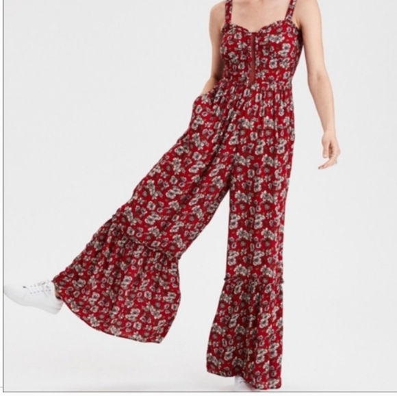American Eagle Outfitters Pants - American Eagle | Boho Vibes Floral Jumpsuit